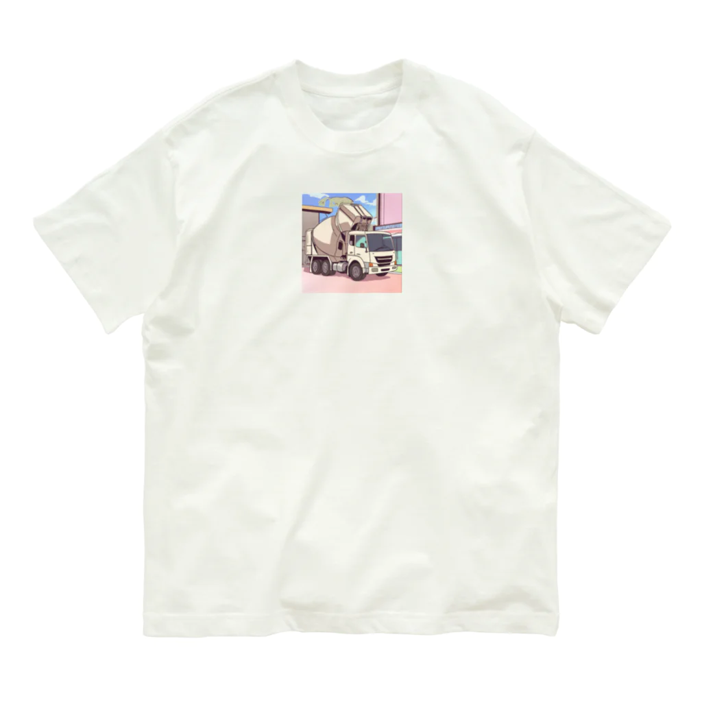 choromaruのコンクリートミキサー車 オーガニックコットンTシャツ