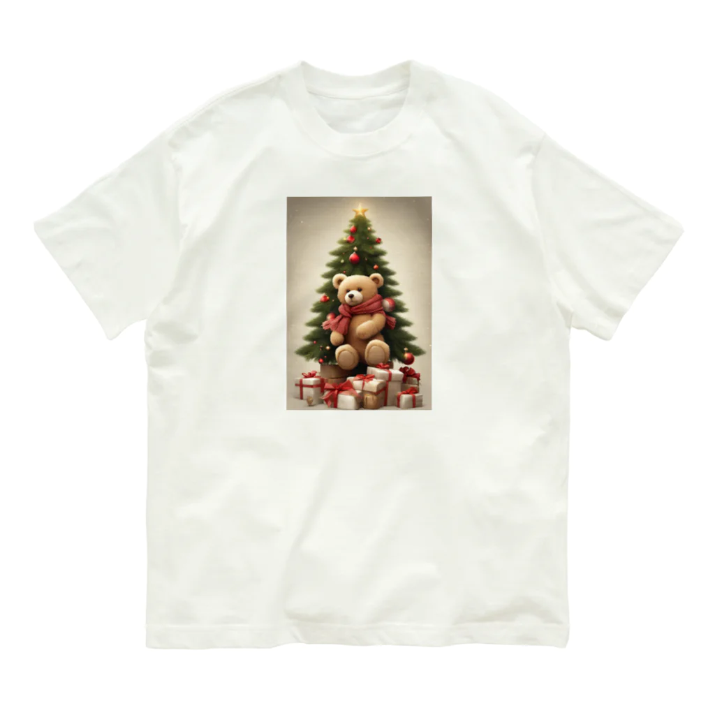 규리shopのクリスマス テディーベアの思い出 Organic Cotton T-Shirt