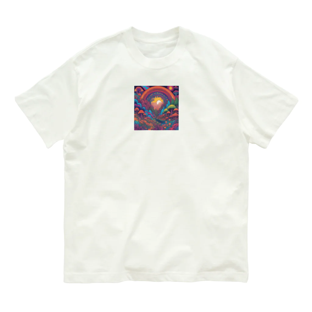 yt shopのサイケな自然イラストグッズ Organic Cotton T-Shirt