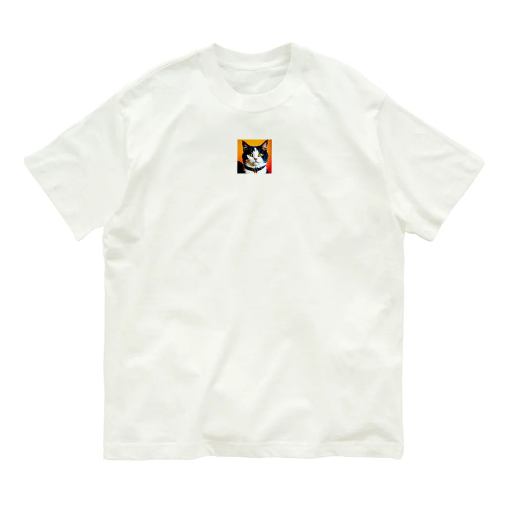 抹茶ラテの普通の猫 Organic Cotton T-Shirt