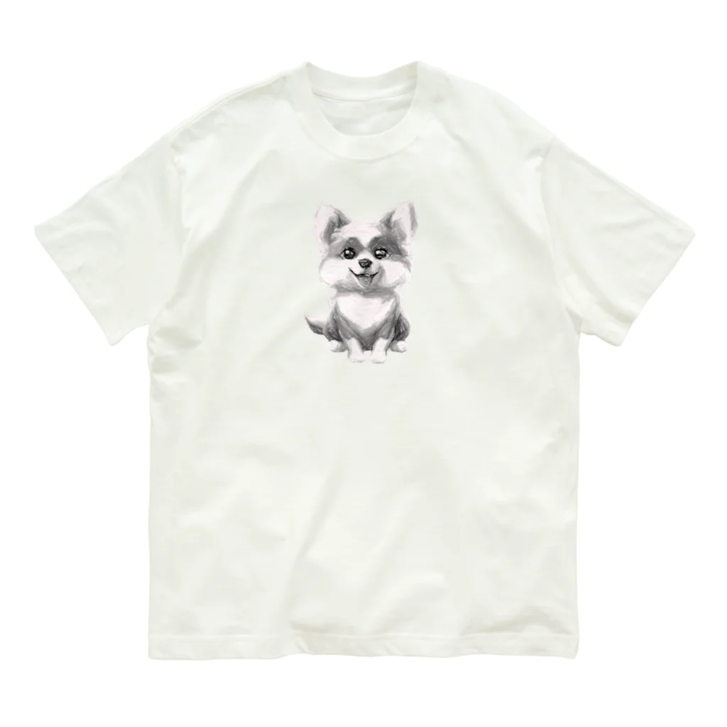 garireoの飼い主を待っている犬 オーガニックコットンTシャツ