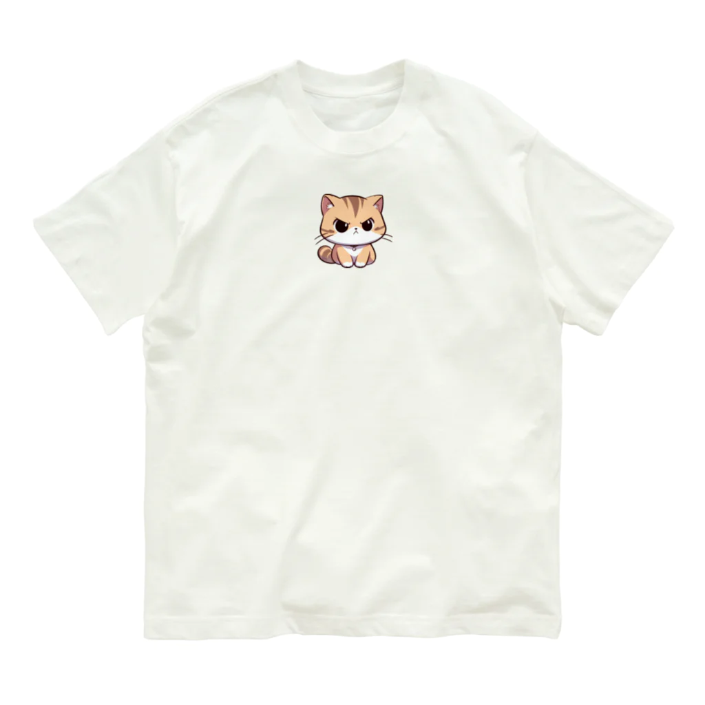 マッハSHOPのAI天風猫(怒1) オーガニックコットンTシャツ