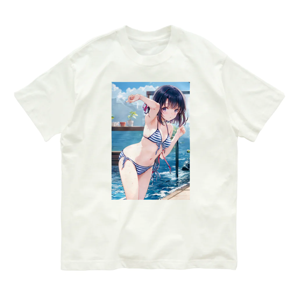 仮想の妖精たち: AI美少女の魅力のデジタル夢幻アートシリーズ Organic Cotton T-Shirt