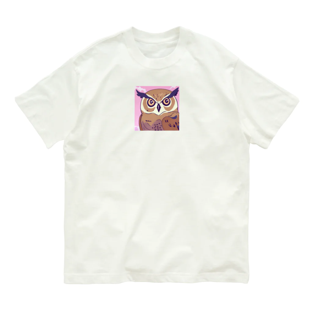 OWIの幸運ふくろうグッズ オーガニックコットンTシャツ