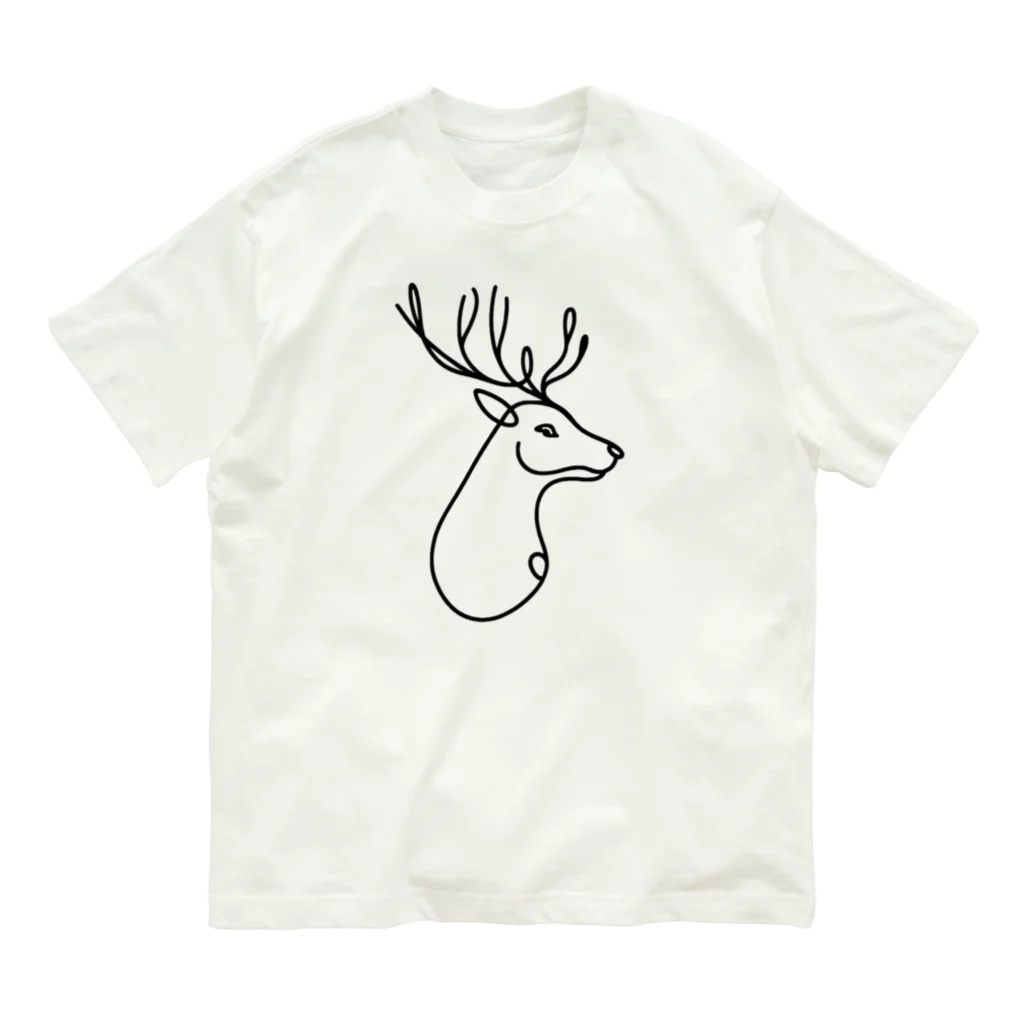 niko&PANDA shopのシンプル・トナカイ Organic Cotton T-Shirt