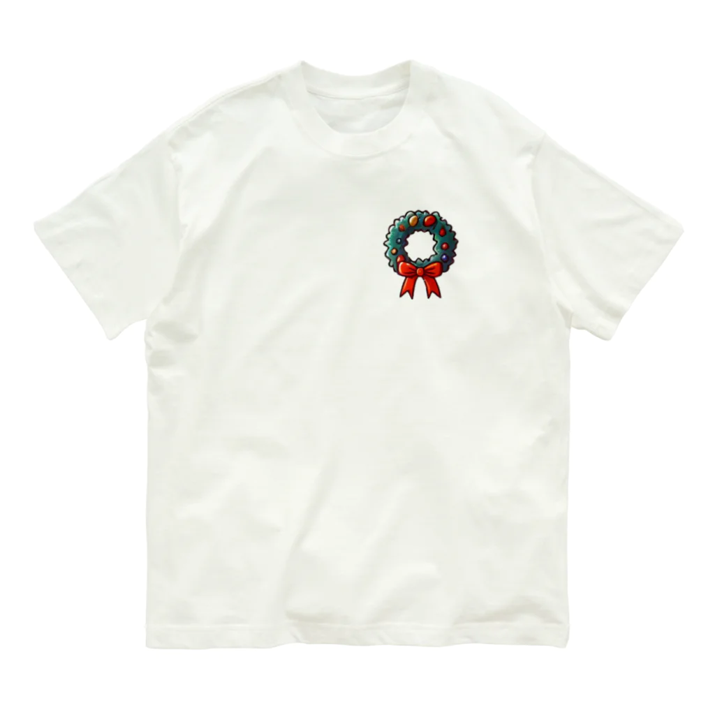 終わらない夢🌈のクリスマスリース🎄✨ Organic Cotton T-Shirt