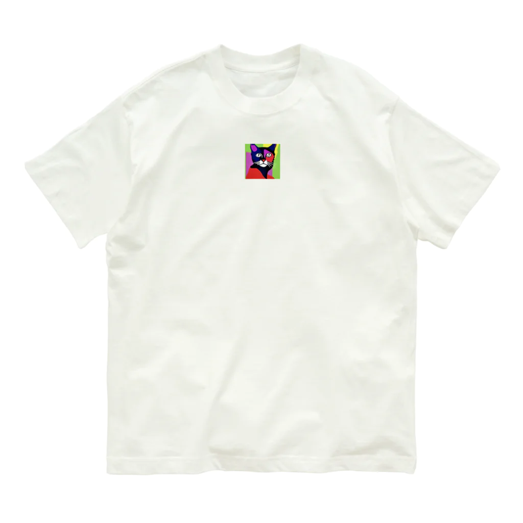 SuperTrioのCOLOR CAT オーガニックコットンTシャツ