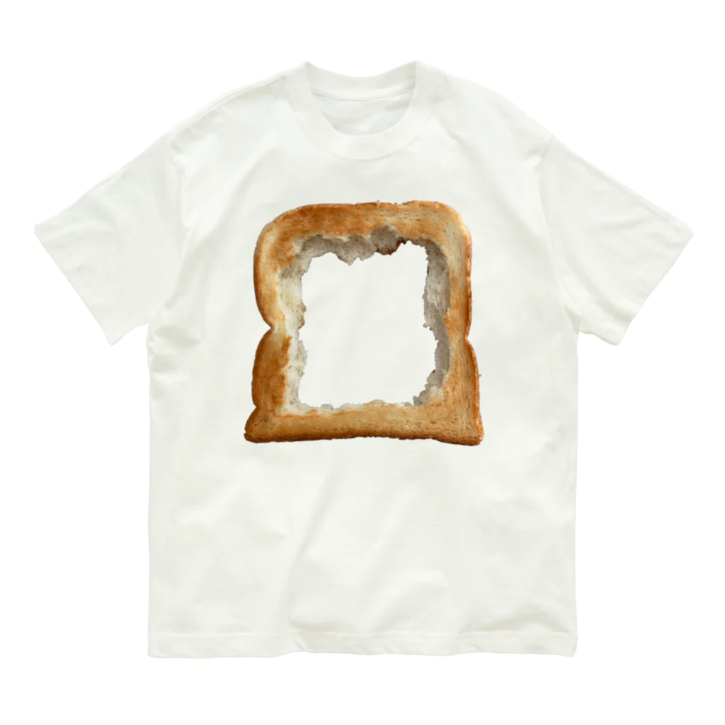 fog-moonの食パンの穴（きつね色） オーガニックコットンTシャツ