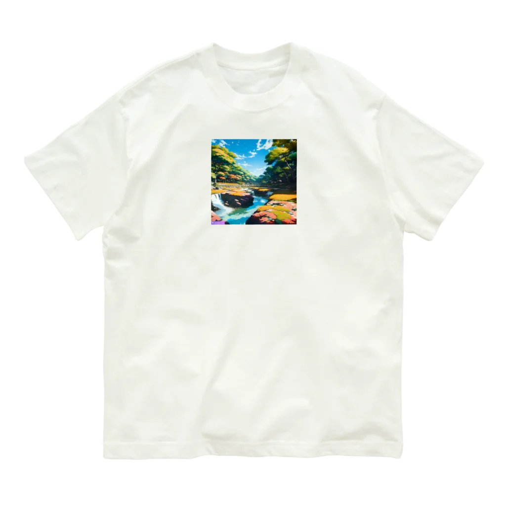 千裕アトリエ（いつもありがとう）の日本庭園 オーガニックコットンTシャツ