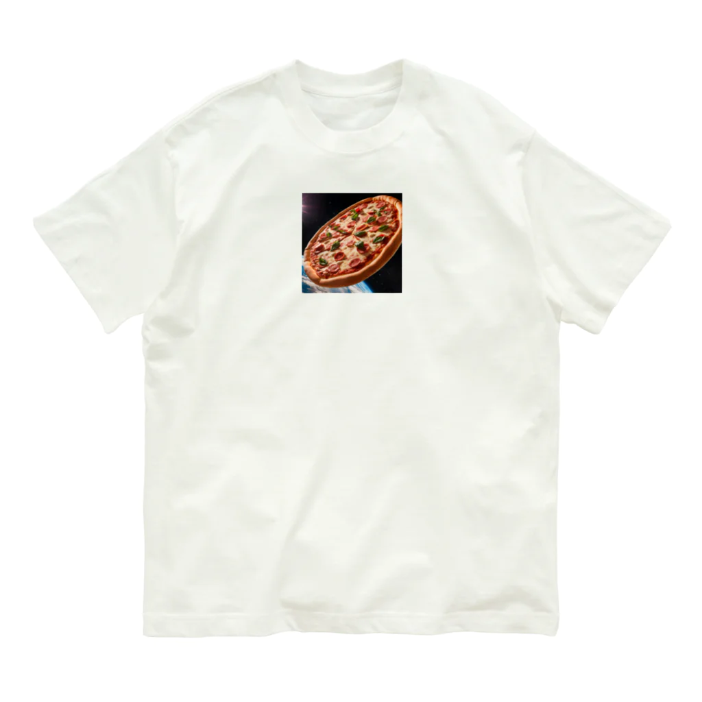 yumena_の宇宙を駆けるピザ Organic Cotton T-Shirt