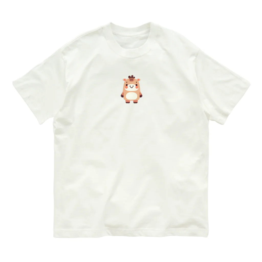 A3Studioのポッピーホース オーガニックコットンTシャツ