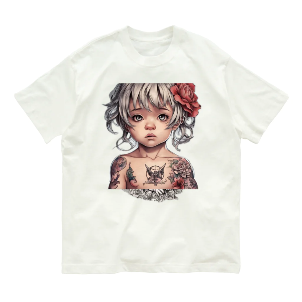 非常口社長の入れ墨少女 オーガニックコットンTシャツ