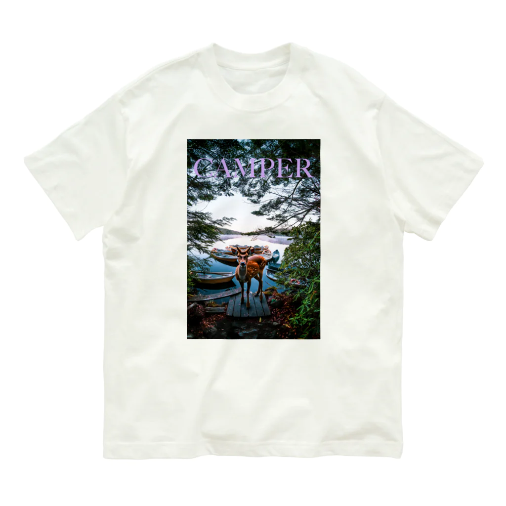 outdoor lifeのcamper  Organic Cotton T-Shirt