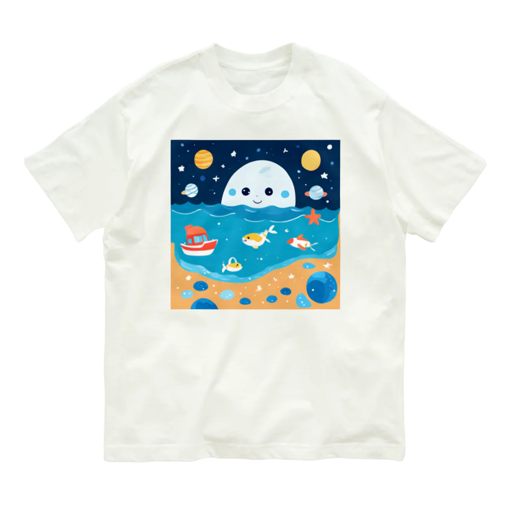 dou-douの宇宙と海の仲間たち オーガニックコットンTシャツ