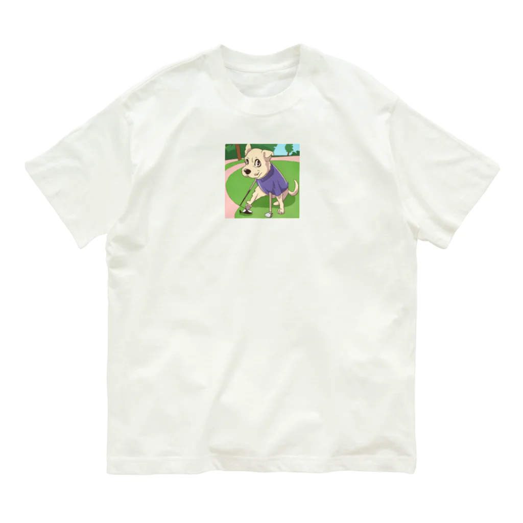 shibaショップのプロゴルファー犬 Organic Cotton T-Shirt