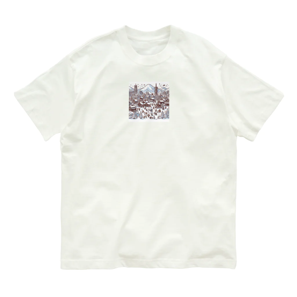 にゃんたみやの雪の花火 Organic Cotton T-Shirt