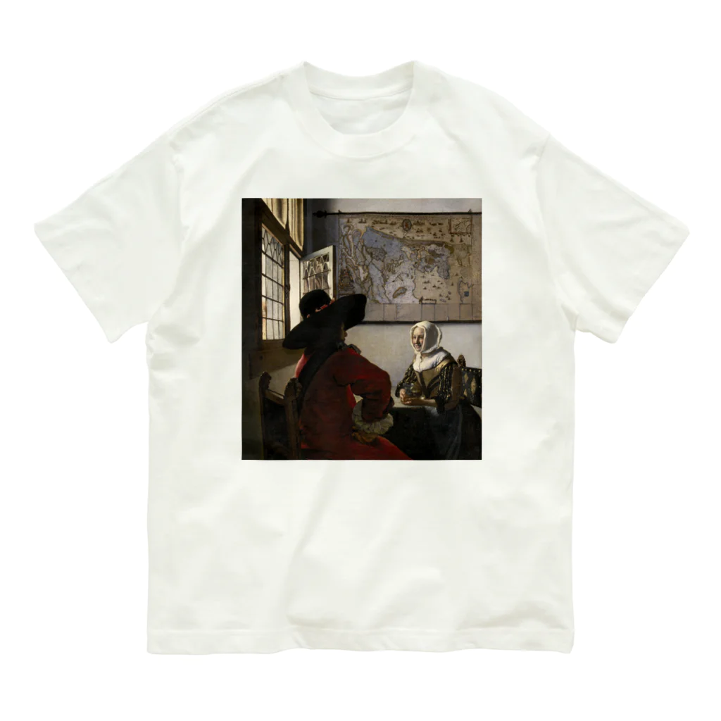 世界美術商店の兵士と笑う女 / Officer and Laughing Girl Organic Cotton T-Shirt