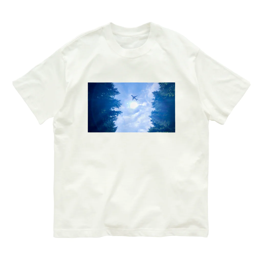 hamuevoのjet tourist オーガニックコットンTシャツ