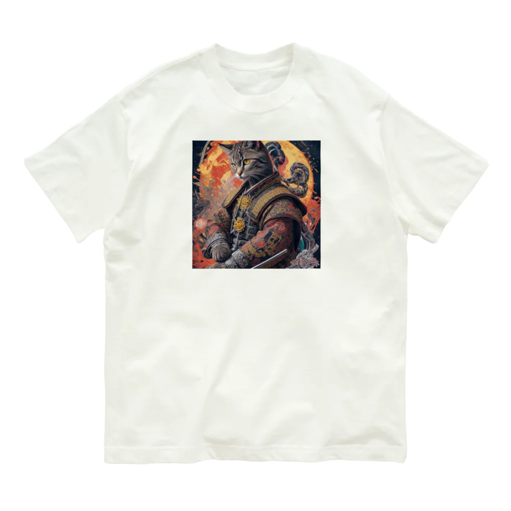 ZZRR12の「猫舞う戦士の神響：武神の至高の姿」 Organic Cotton T-Shirt