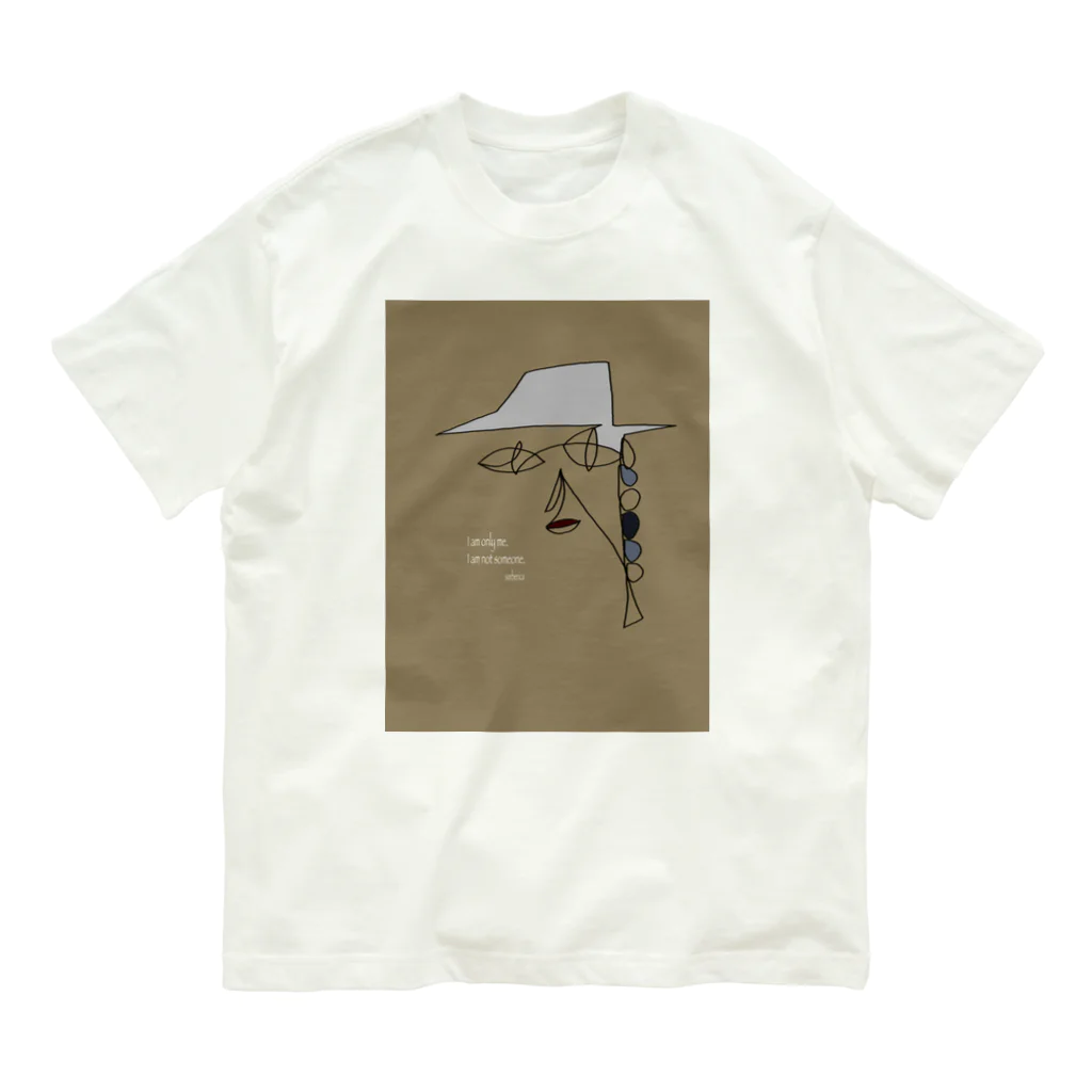 sorbericaの一筆書き三つ編みガール Organic Cotton T-Shirt