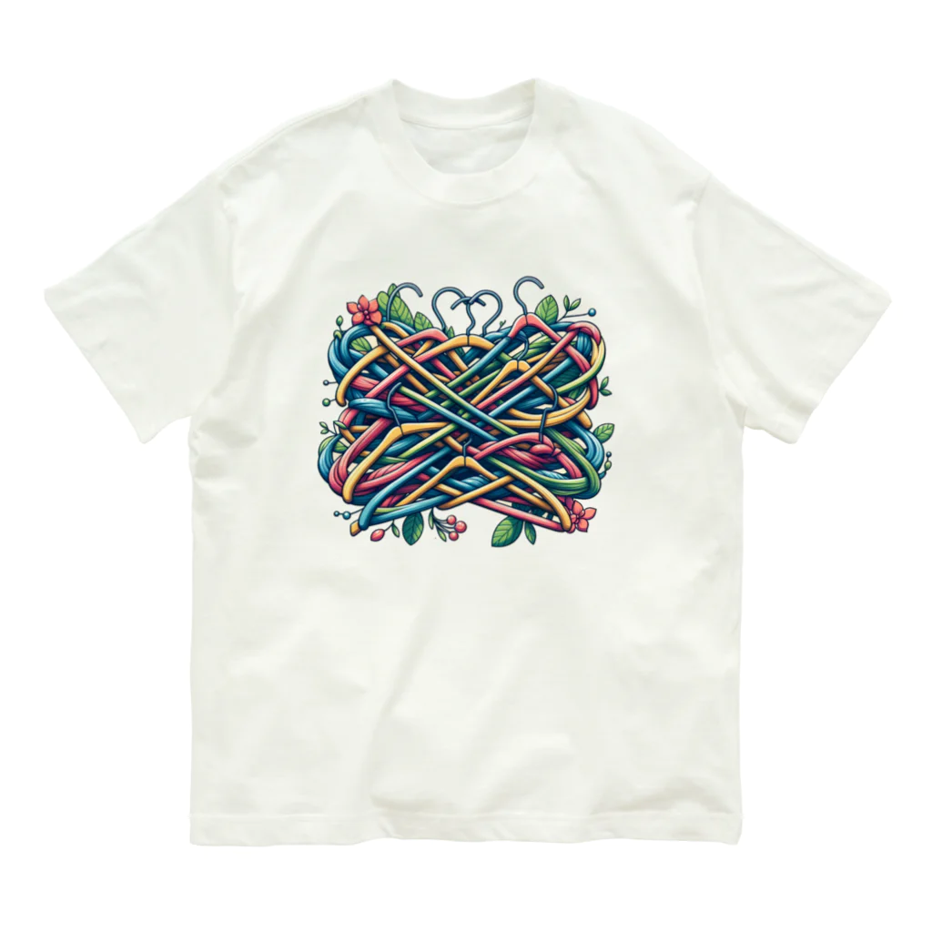 姫とすずり。のハンガー絡め Organic Cotton T-Shirt