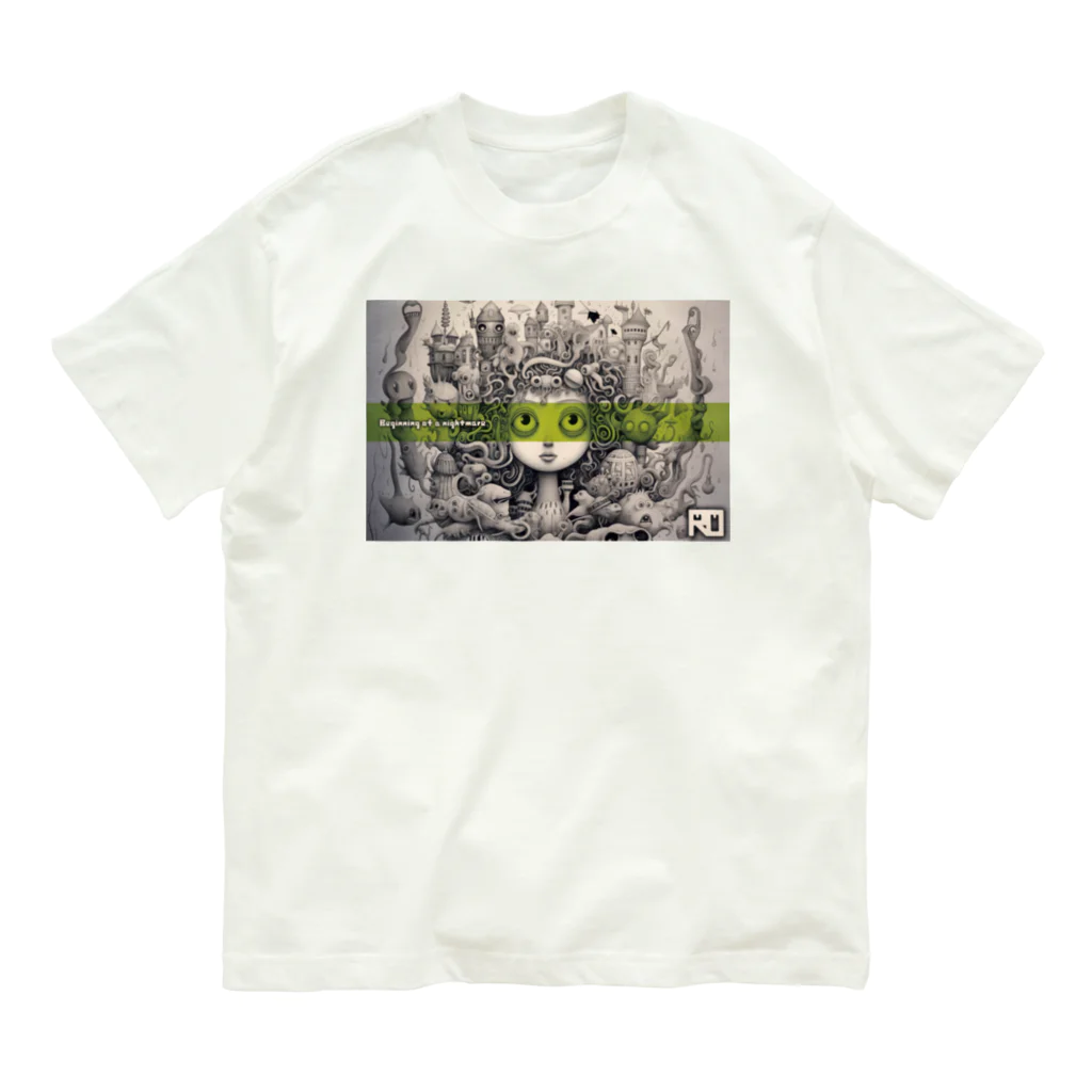 ROのBeginning of a nightmare 2 (Green Line) Organic Cotton T-Shirt