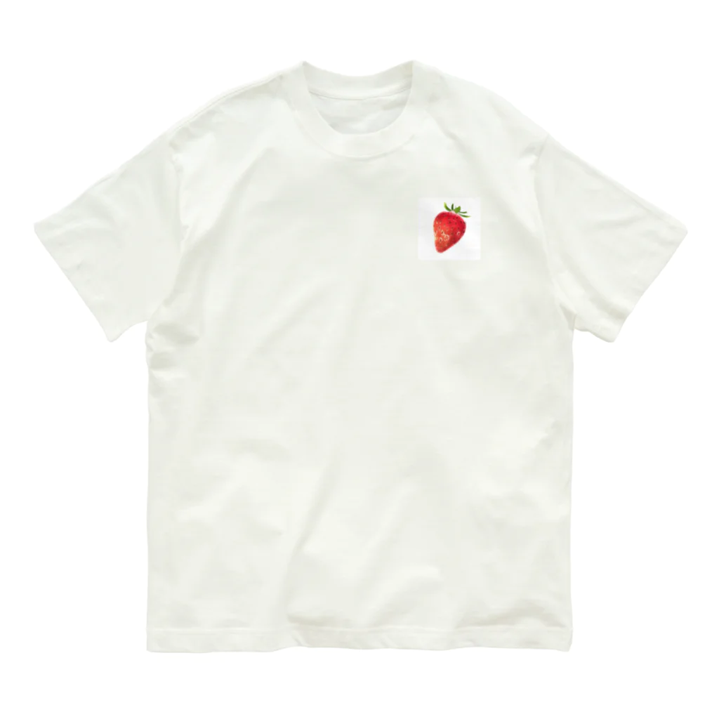 strawberries1014のストロベリーアローン オーガニックコットンTシャツ