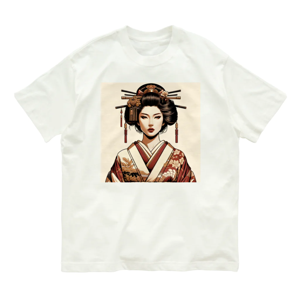 Emerald Canopyの和の粋を纏う、優美な姿Elegance in tradition, a vision of grace. オーガニックコットンTシャツ