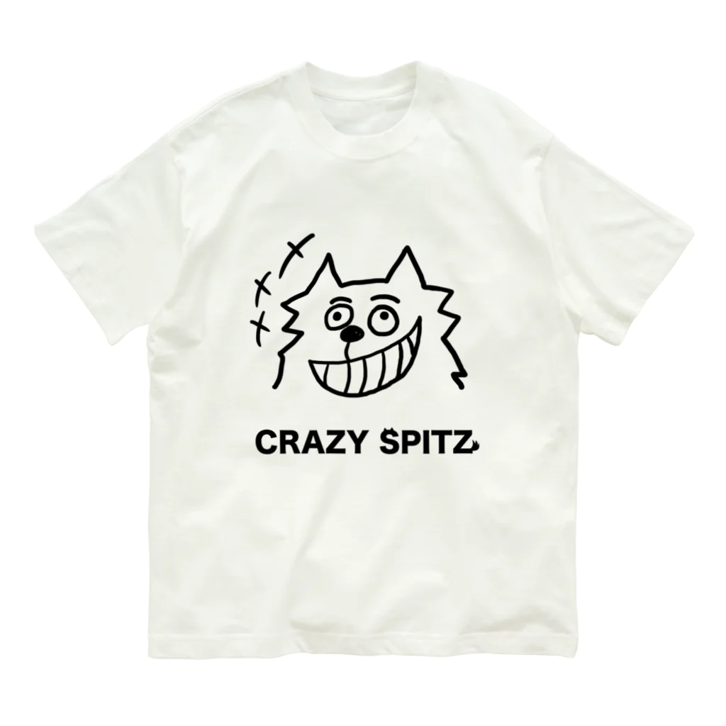 ehime@けだま&もち＆すみのCRAZY SPITZ「HA HA HA」 オーガニックコットンTシャツ