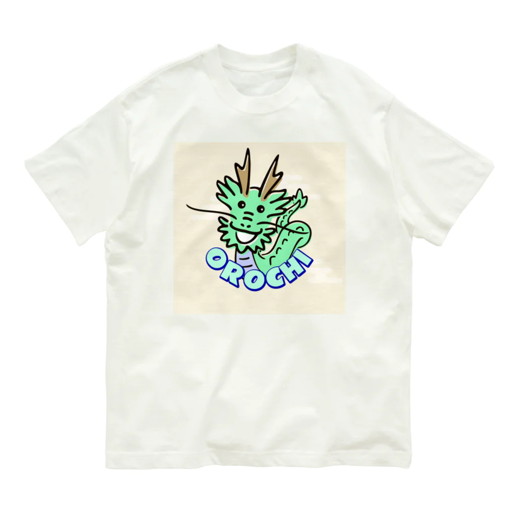 森本雄也の石見神楽_八岐大蛇＠mediumaquamarine Organic Cotton T-Shirt