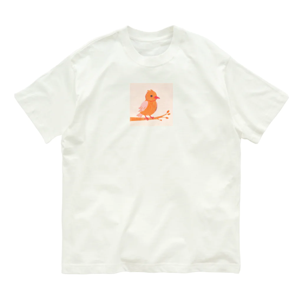 スプラッシュルークのかわいい小鳥のイラストグッズ オーガニックコットンTシャツ