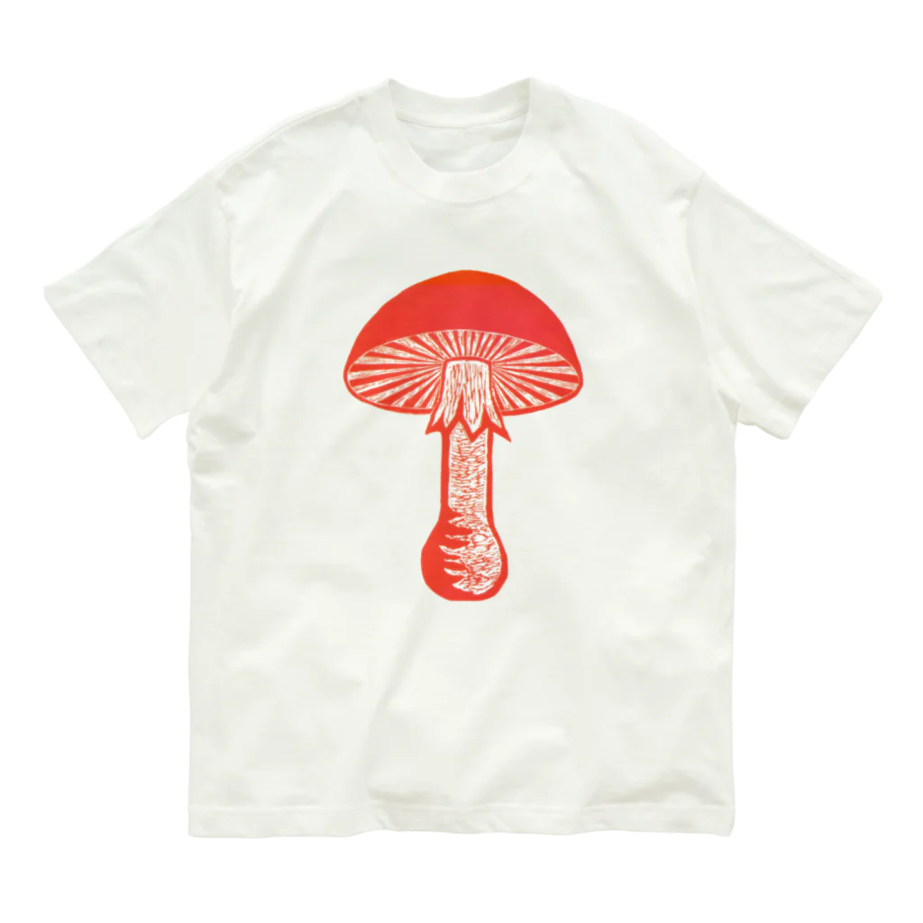 SPORE 堀博美の木版画きのこグッズ Organic Cotton T-Shirt