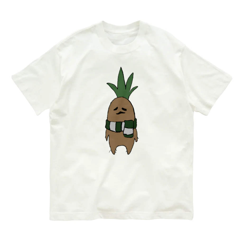 mandrake_chanのﾏﾝﾄﾞﾚちゃん(マフラー付) オーガニックコットンTシャツ