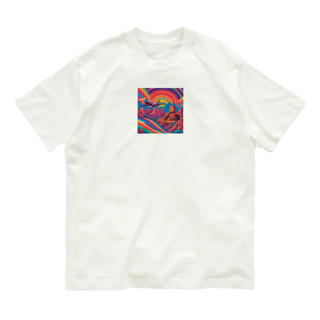 彩虎TigdolのPsychedelic history mix 3 オーガニックコットンTシャツ