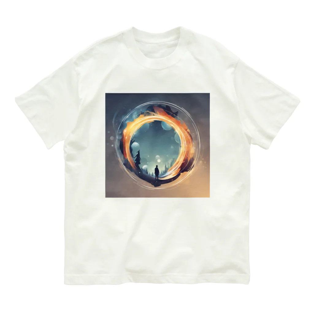 the blue seasonの時空の円環 Organic Cotton T-Shirt