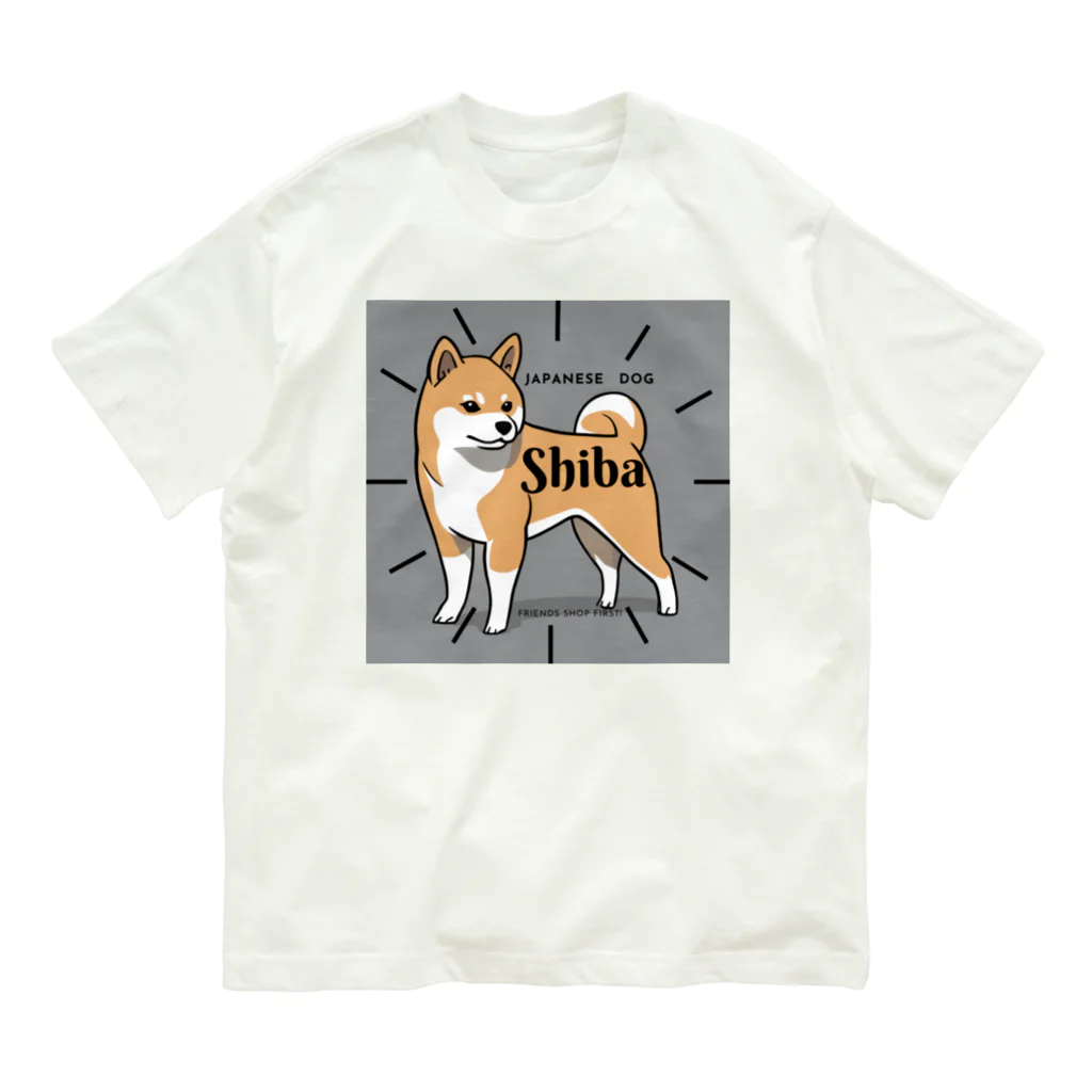 MarilyneのジャパニーズわんこShiba オーガニックコットンTシャツ