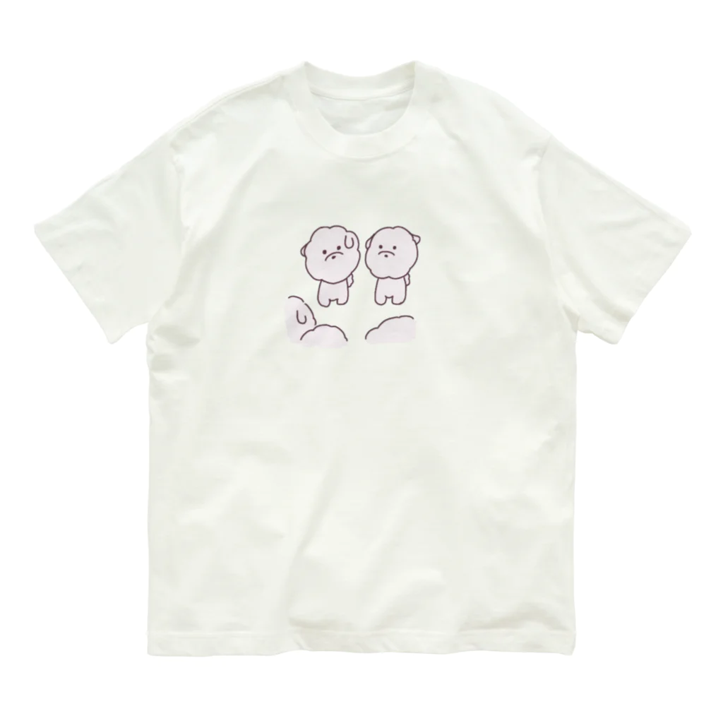 feee.co/フィー子(マーメイド)のふわもち犬の集い(井戸端会議) Organic Cotton T-Shirt