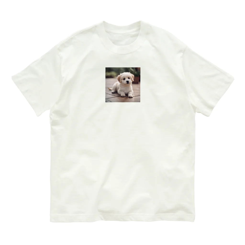 AI Imaginationのかわいい犬のイラストグッズ オーガニックコットンTシャツ