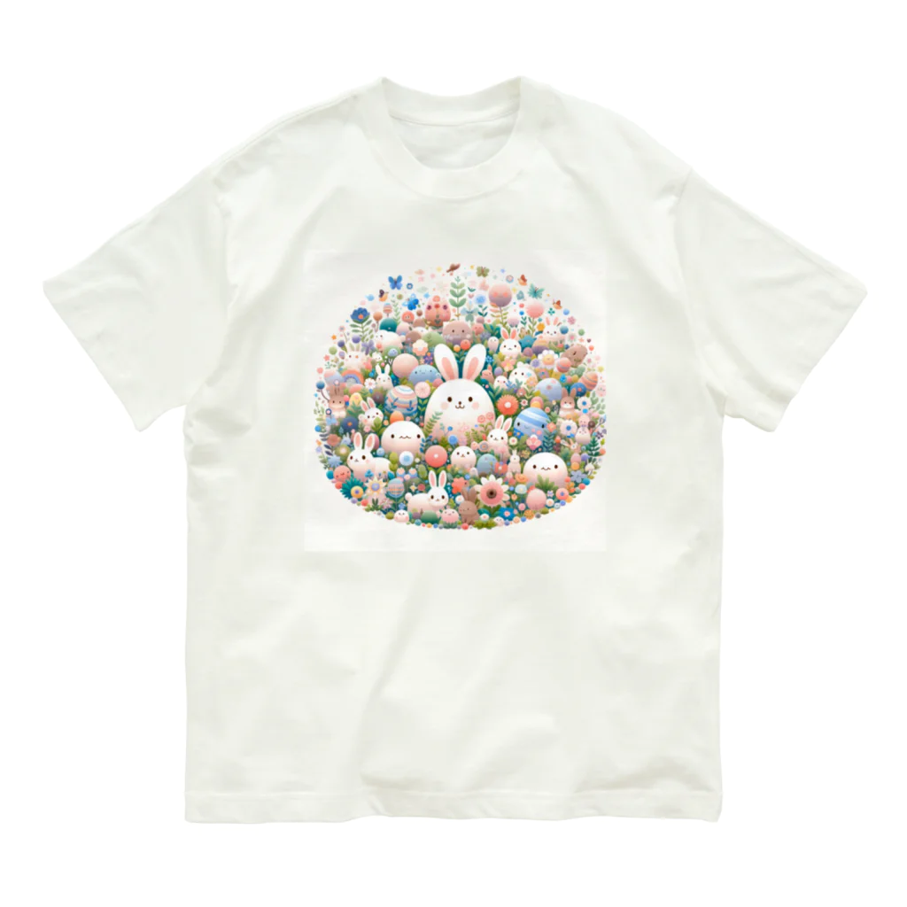 raio-nのハッピーフローラルファンタジー Organic Cotton T-Shirt