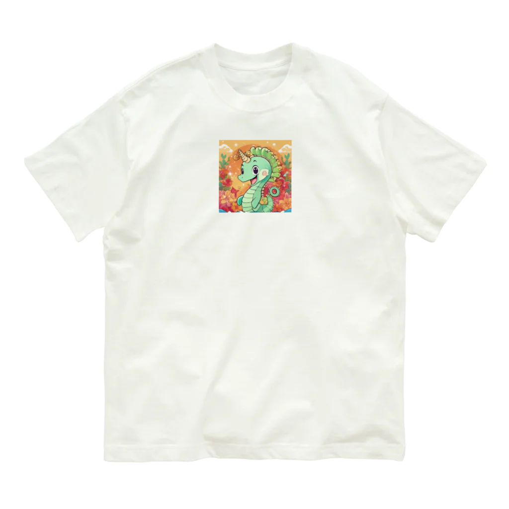 junji8000のかわいい創造のタツノオトシゴ Organic Cotton T-Shirt