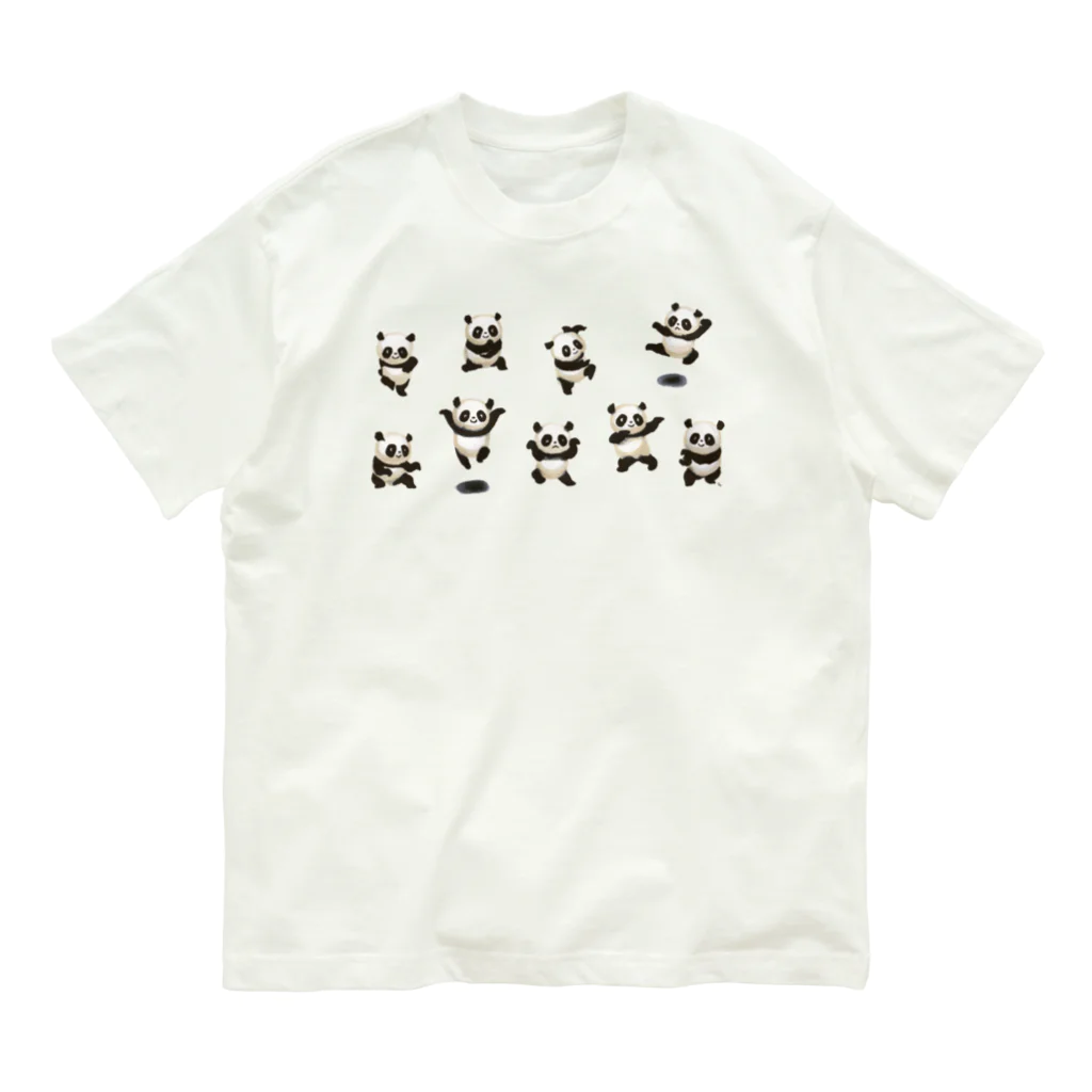 segasworksの功夫のパンダちゃん（横構図） オーガニックコットンTシャツ