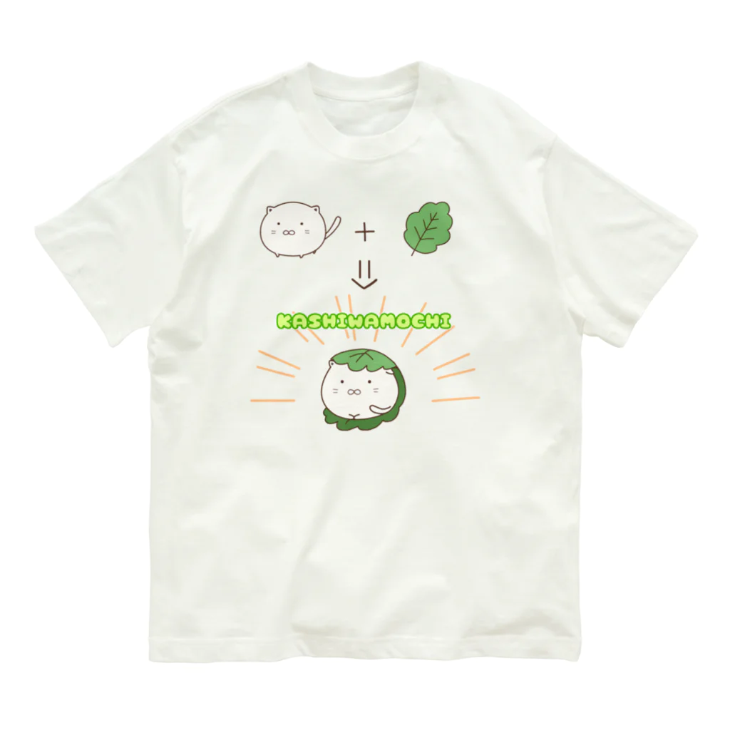 ねこふく茶屋のかしわねこ オーガニックコットンTシャツ