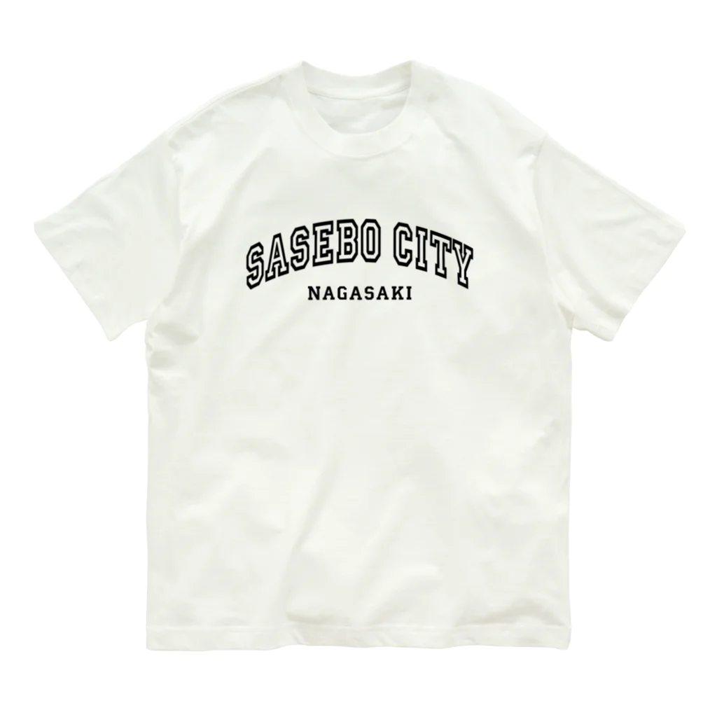 SASEBO CITY SHOPのカレッジ風 オーガニックコットンTシャツ