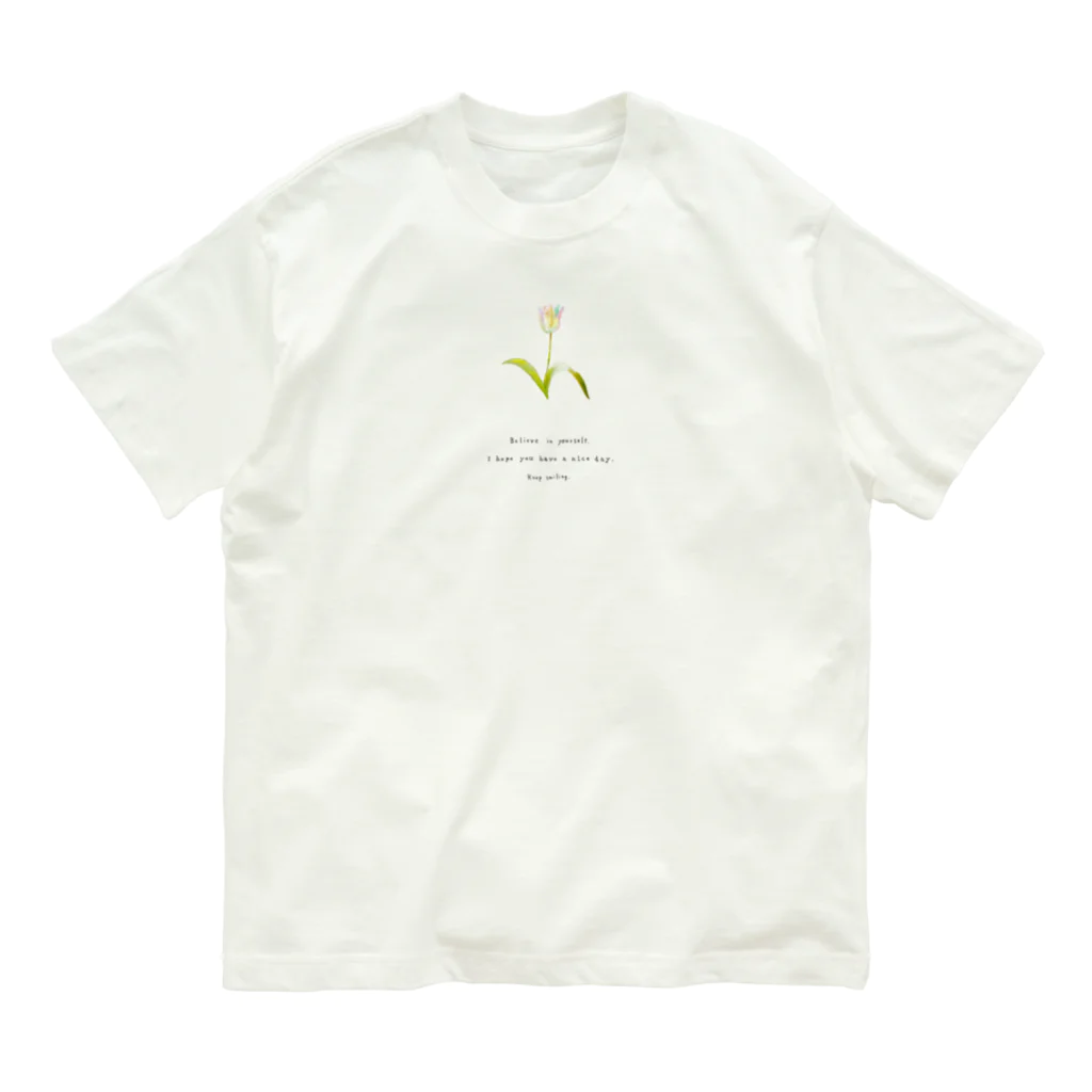 rilybiiの虹色チューリップ Organic Cotton T-Shirt