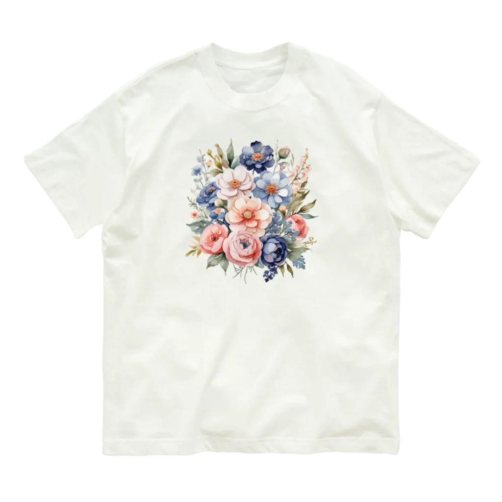 ファンシーTシャツ屋のパステルカラーの花束 Organic Cotton T-Shirt