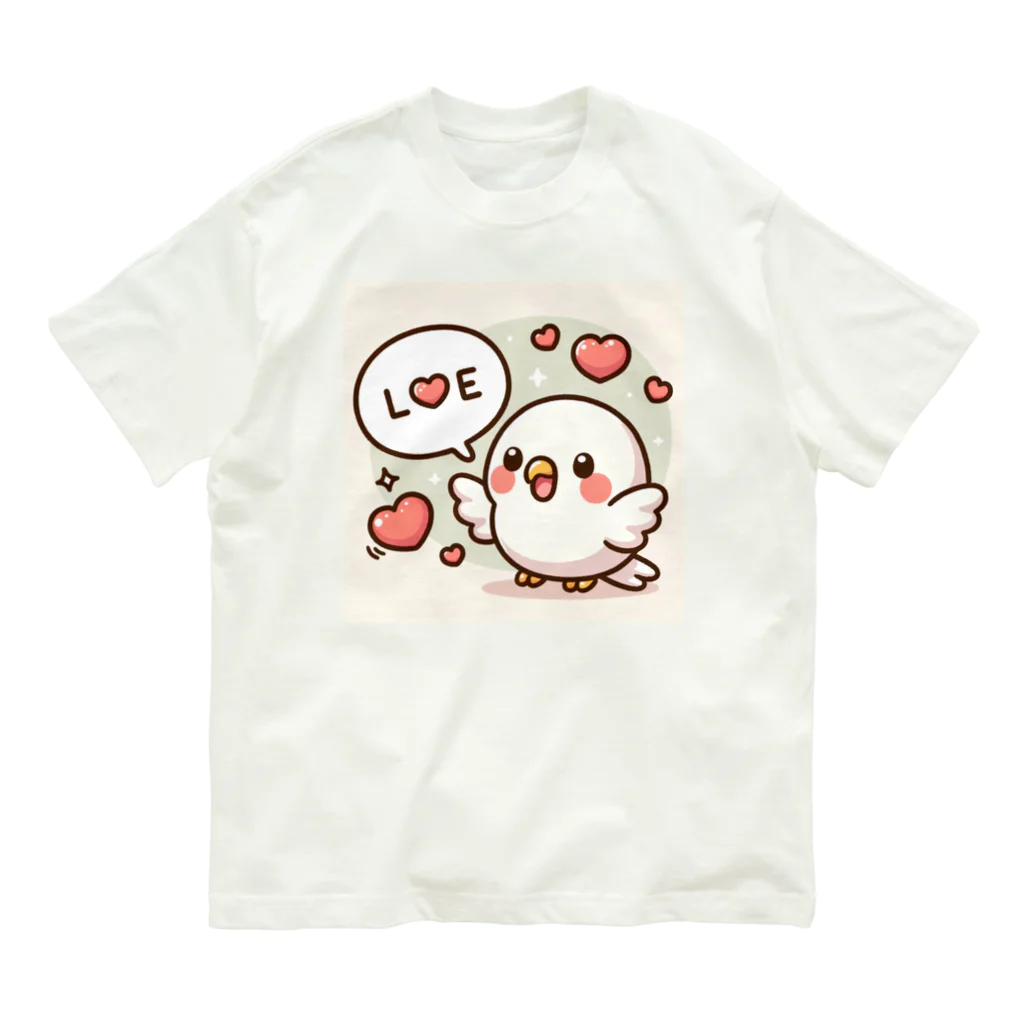 colorsの小鳥のラブちゃん オーガニックコットンTシャツ