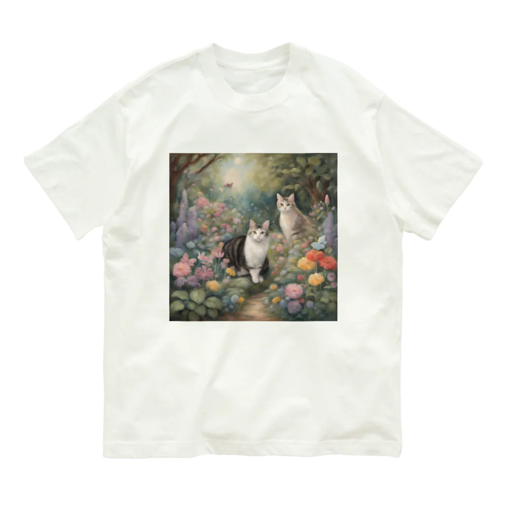 夜のねこの猫の楽園 Organic Cotton T-Shirt