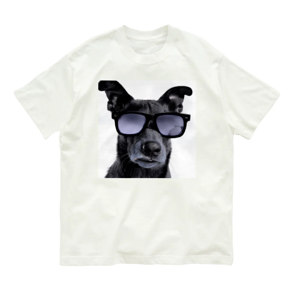 dogstagram.jpのサングラスをかけた犬 Organic Cotton T-Shirt