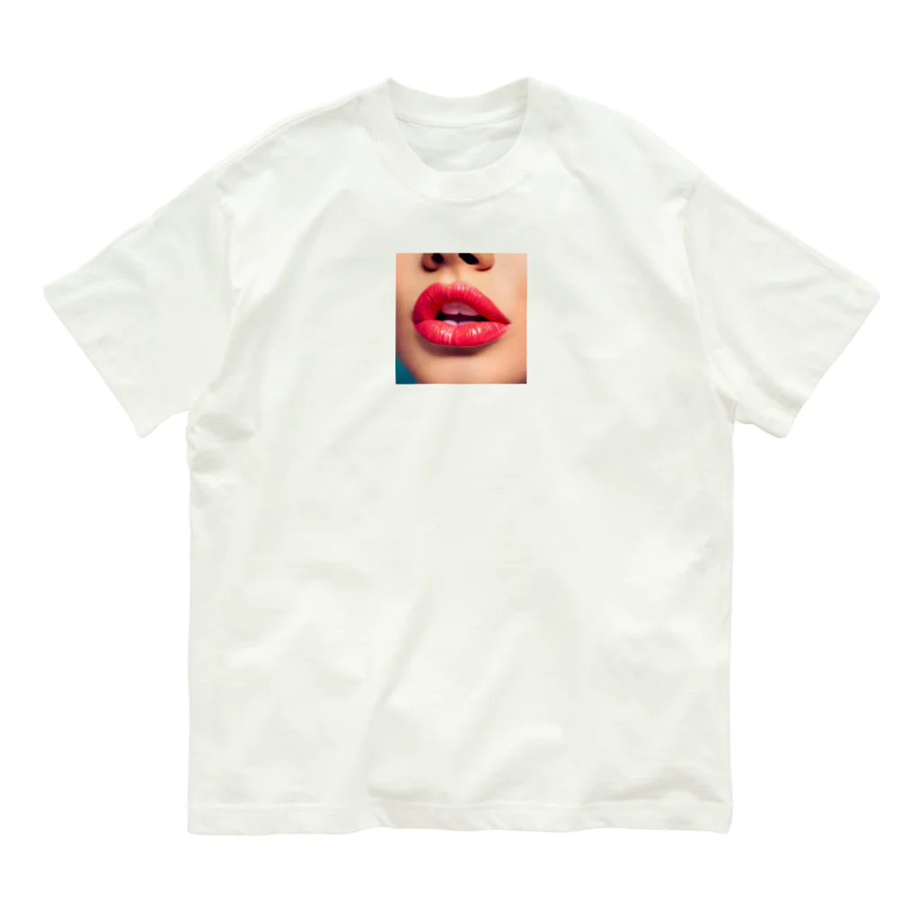 janbo-4の唇 オーガニックコットンTシャツ