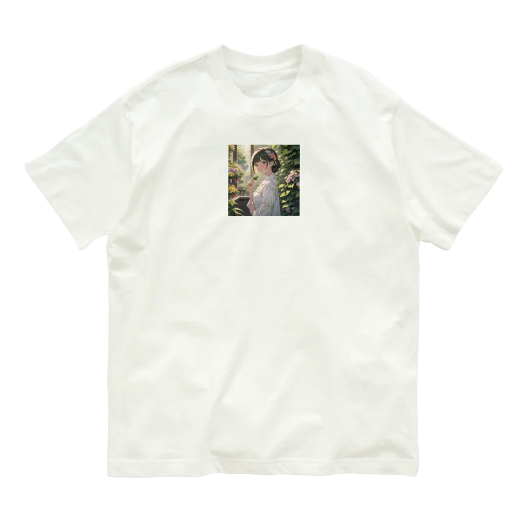 harusan29の植物や花を大切にする環境意識の高い子リス Organic Cotton T-Shirt